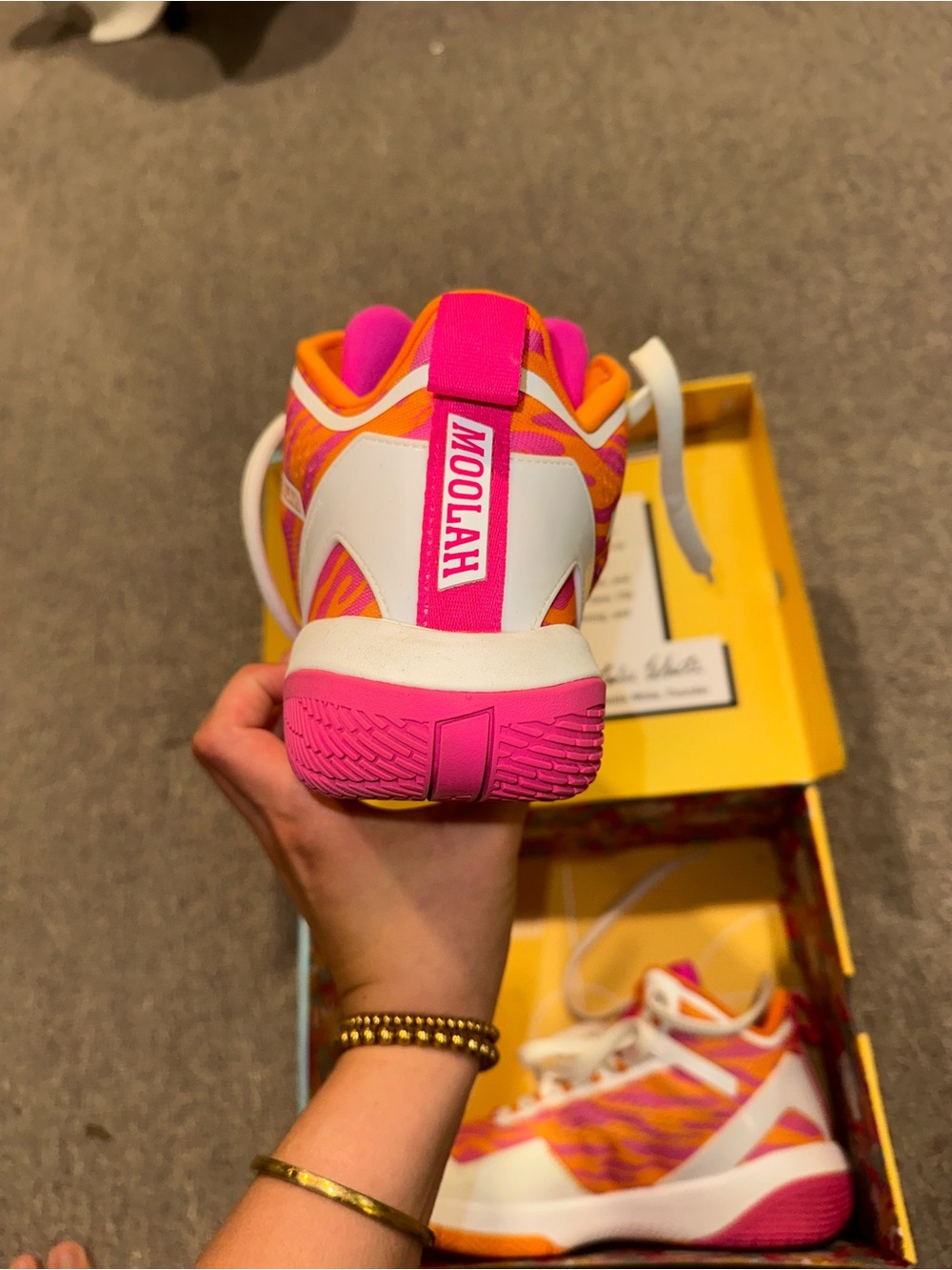 Women's Pink & Orange Athletic Shoes - Picture 5 of 8